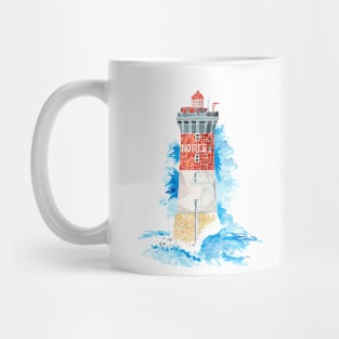 Blue wave on the Pierres Noires lighthouse Mug